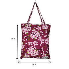 TB073 - Pink Flower Tote Bag