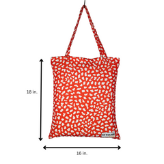 TB078 - Orange & white Tote Bag