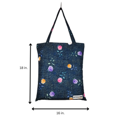 TB039 - Blue Floral Tote Bag