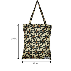 TN110 - Black Flower Tote Bag