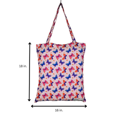 TB029 - Pink Butterfly Tote Bag