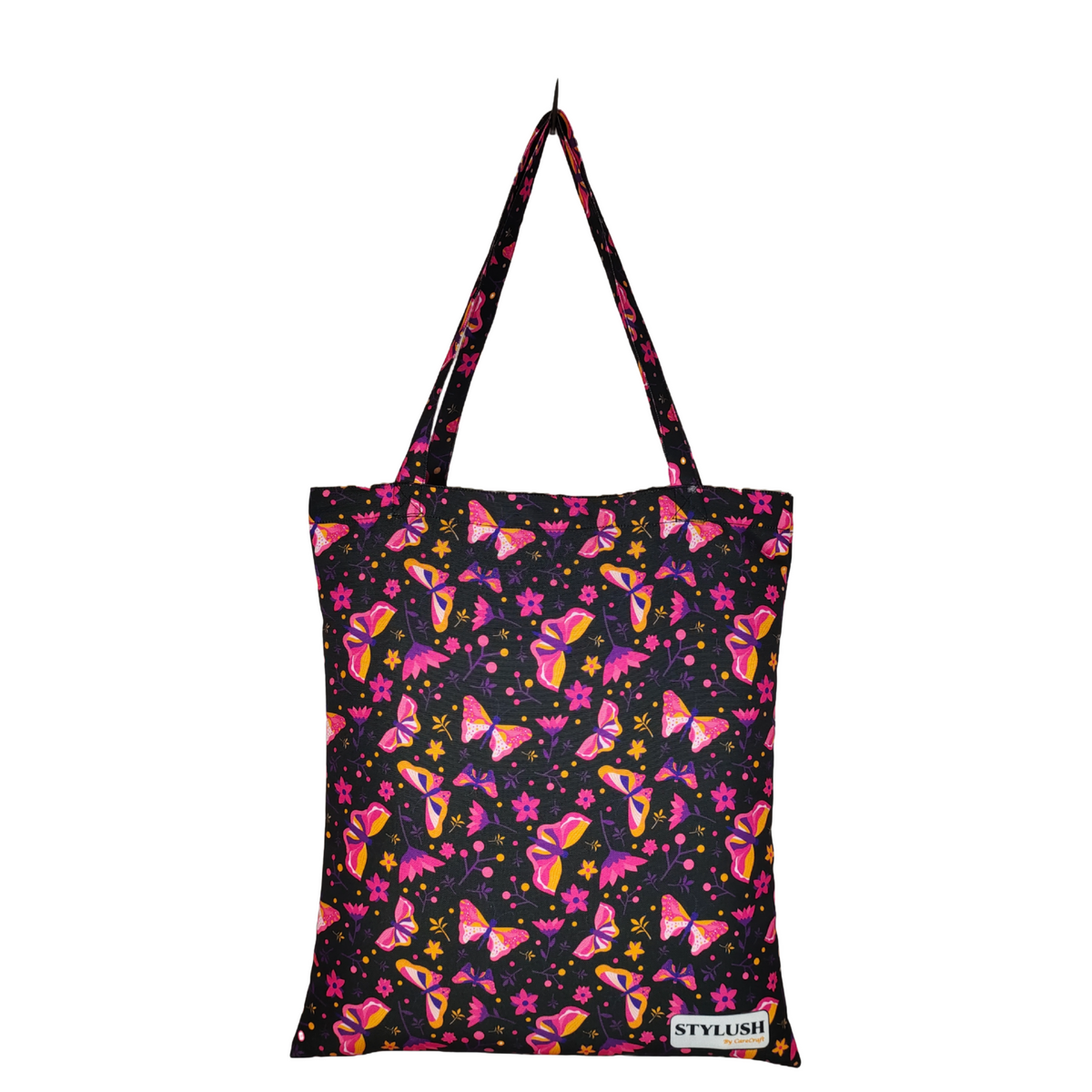 TB008 - Purpul Butterfly Tote Bag