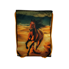 DB044 - Red running Horse Drawstring Bag