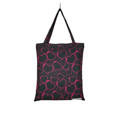 TB036 - Valentines day black Tote Bag