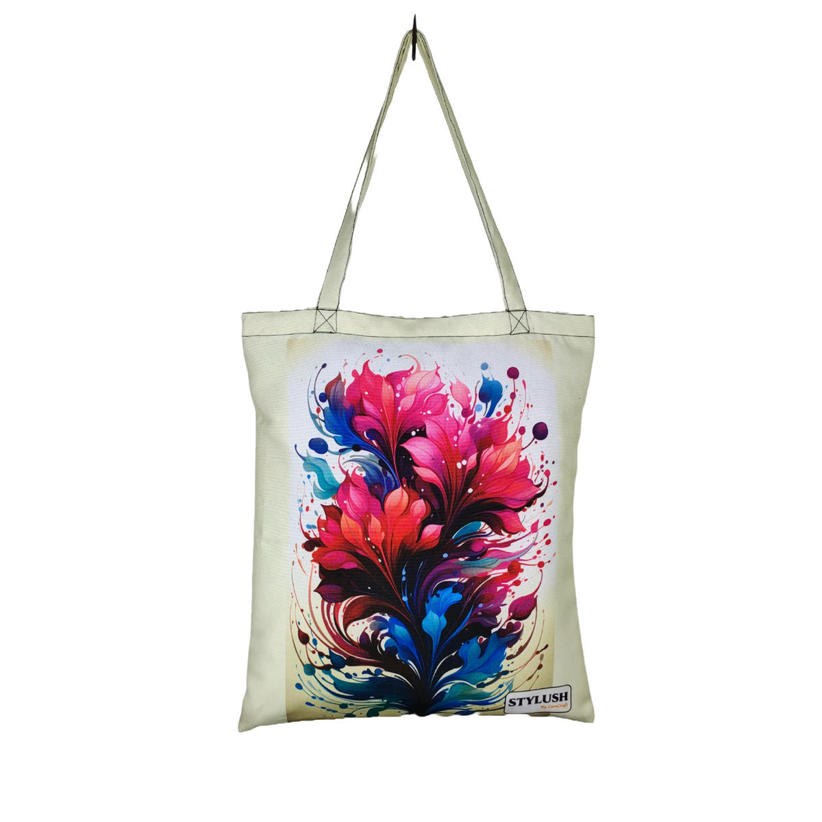 TB007 - Pink Flowers Tote Bag