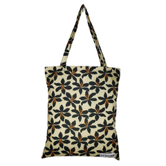 TN110 - Black Flower Tote Bag