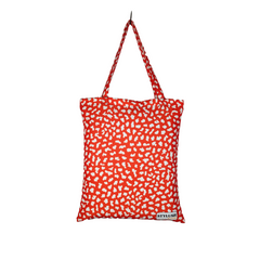 TB078 - Orange & white Tote Bag