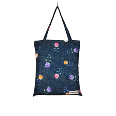 TB039 - Blue Floral Tote Bag